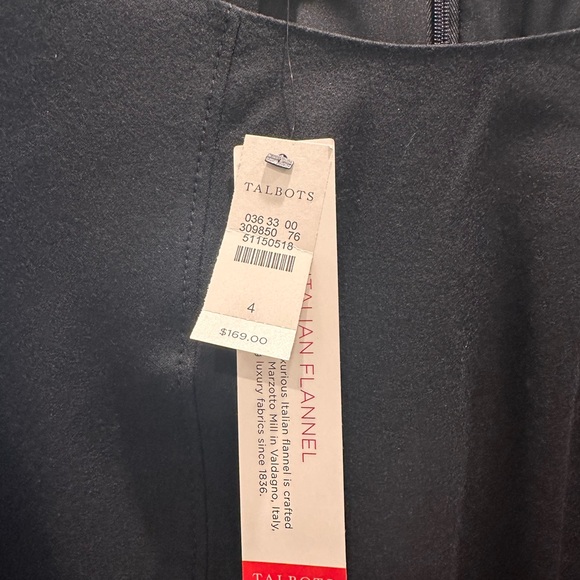 Talbots black Italian flannel short sleeve dress - Picture 3 of 3